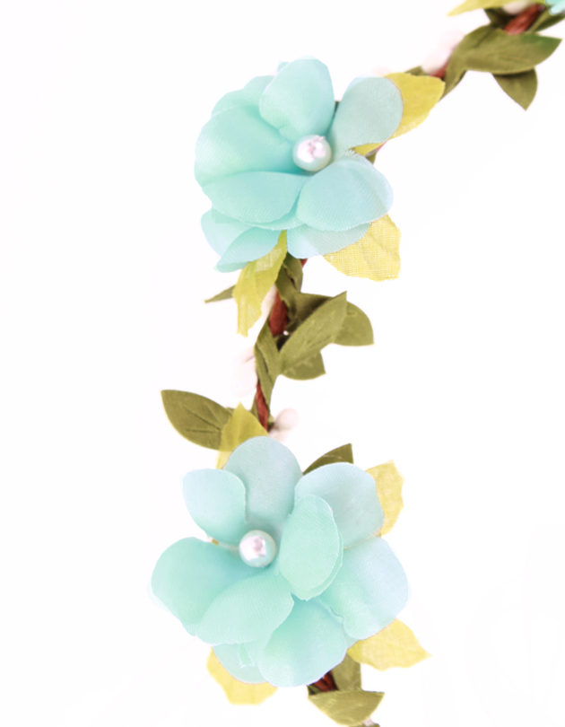 Lola Floral Crown in Blue